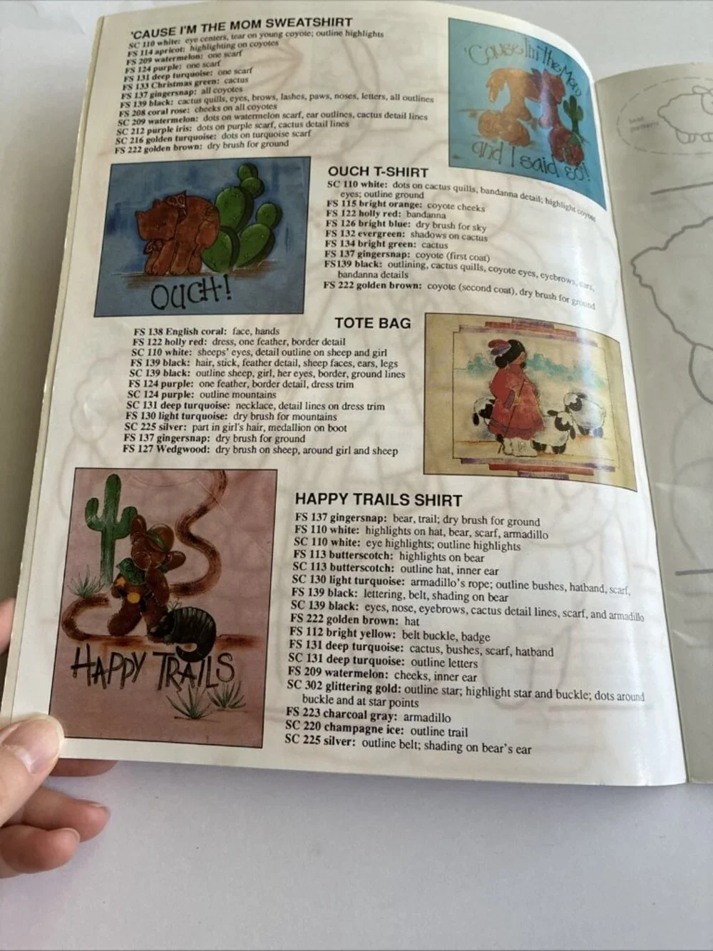 Vintage 1990 Southwest Scribbles Iron On Pattern Book Pennie Mount Craft Art